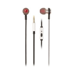 Auriculares NGS Cross Rally CROSSRALLYSILVER - Jack 3.5 mm · Cable 120 mm · Micrófono · Gris/Blanco