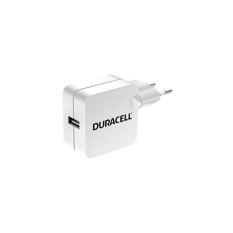 Cargador de Pared DURACELL DRACUSB2W-EU - 5V · 2.4A · USB