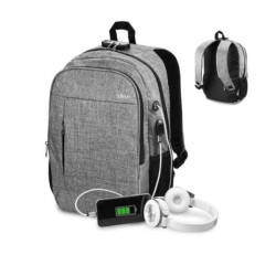Mochila para Portátil SUBBLIM URBAN LOCK SUB-BP-1UL0001 - 16 · USB  · Gris
