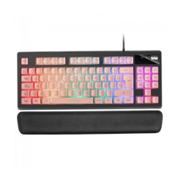 Teclado Gaming con Cable Mars Gaming MKAXPES - USB · Cable 180cm · LED · Reposamuñecas · Rosa