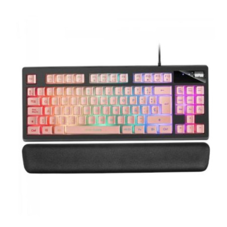 Teclado Gaming con Cable Mars Gaming MKAXPES - USB · Cable 180cm · LED · Reposamuñecas · Rosa