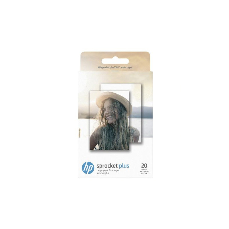 Papel Fotografico HP Sprocket Plus 2LY72A - 20 hojas · 2.3x3.4 pulgadas