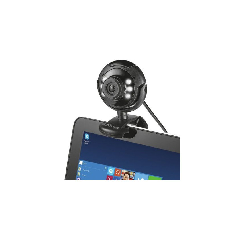 Webcam TRUST SpotLight Pro 16428 - 1.3MP · Micrófono Integrado · USB · PC · Laptop