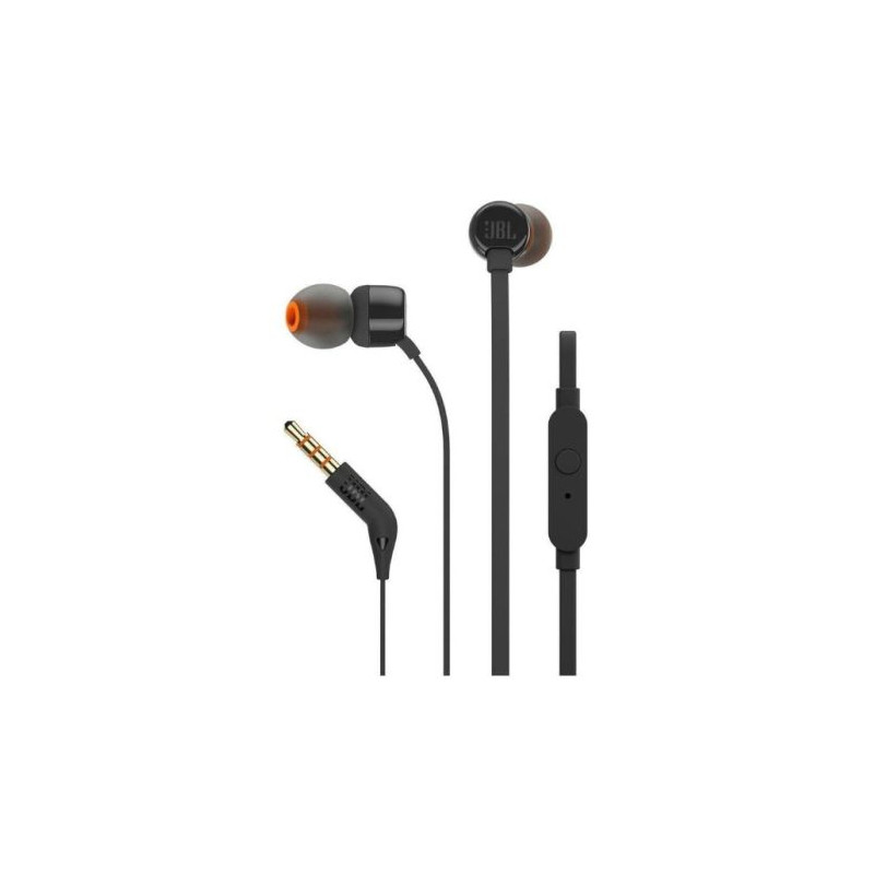Auriculares Intrauditivos con Cable JBL T110 JBLT110BLK - Jack 3.5 mm · 20Hz · Manos Libres · Negro