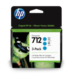 Pack de 3 Cartucho Original HP 712 Cian - 3ED77A [ML-29]