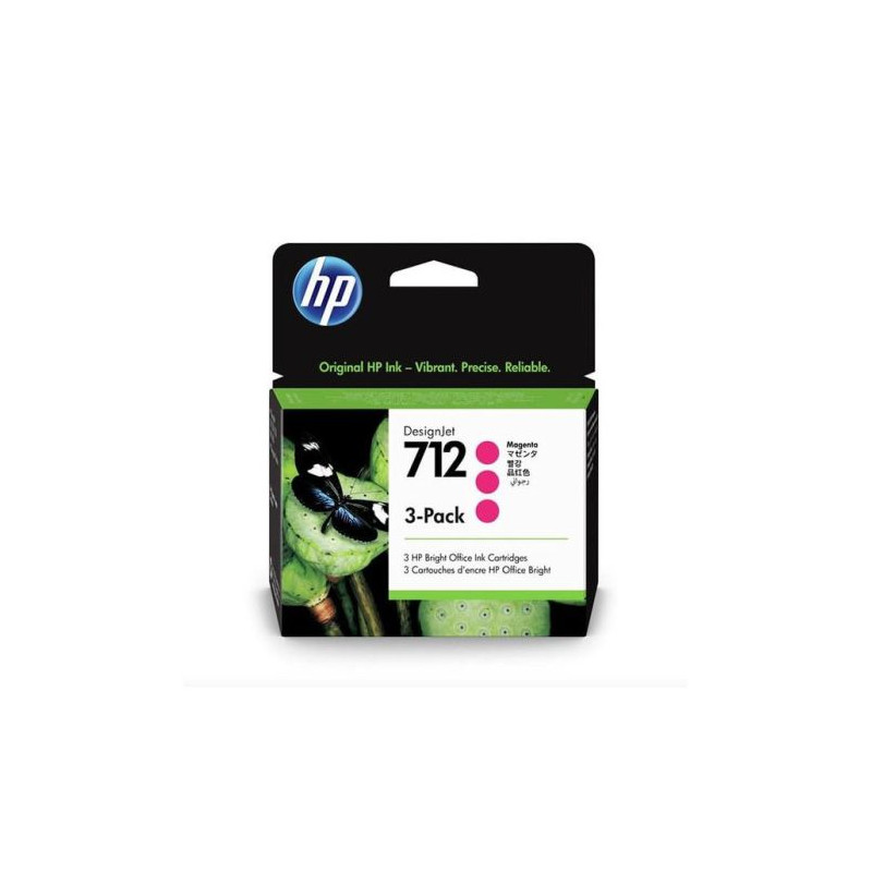 Pack de 3 Cartucho Original HP 712 Magenta - 3ED78A [ML-29]