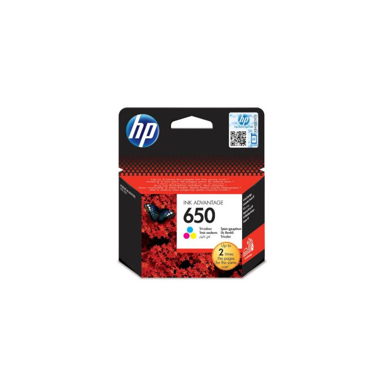 Cartucho Original HP 650 Tricolor - CZ102AE [PAG-200]