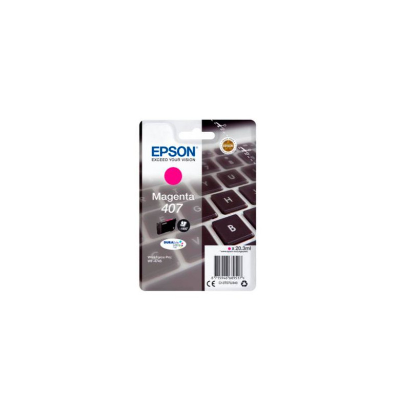 Cartucho Original EPSON 407 Magenta - C13T07U340 [ML-20.3][PAG-1900]