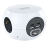 Regleta Cubica 2xUSB Tipo A/2xUSB Tipo C/3xSchucko - 1.4m · Blanco