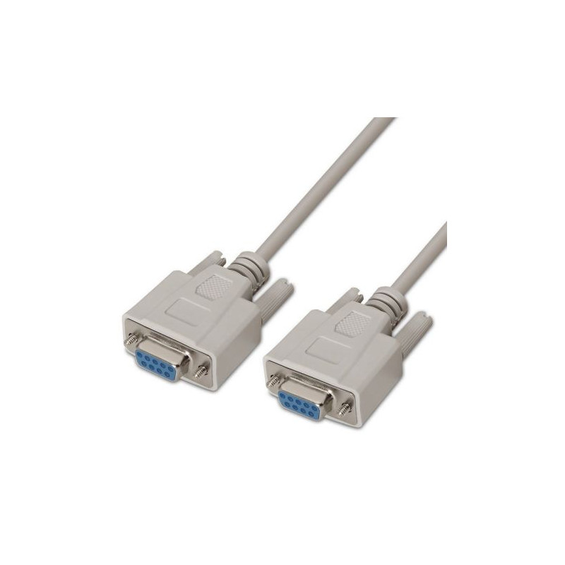 Cable Serie RS232 DB9/H a DB9/H - 1.8m · Beige