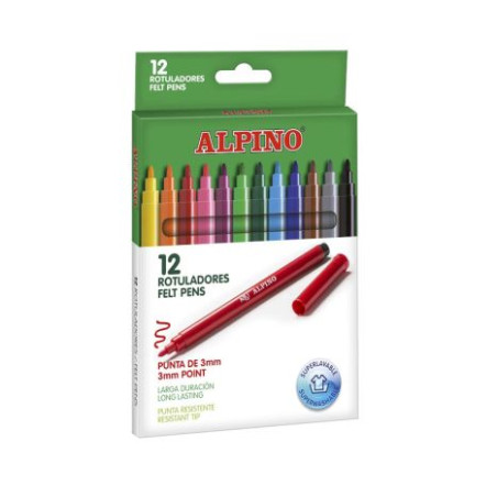 Rotuladores de Colores ALPINO AR001002 - 3mm · 12 Unidades