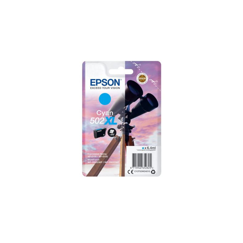 Cartucho Original EPSON 502XL Cian - C13T02W24010 [ML-9.2][PAG-550]