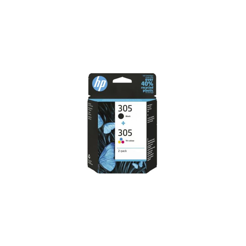 Pack 2 Cartuchos Originales HP 305 BK+C+M+Y - 6ZD17AE [PAG-120]