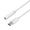 Adaptador USB Tipo C-M a Jack 3.5 mm - 0.15m · Blanco
