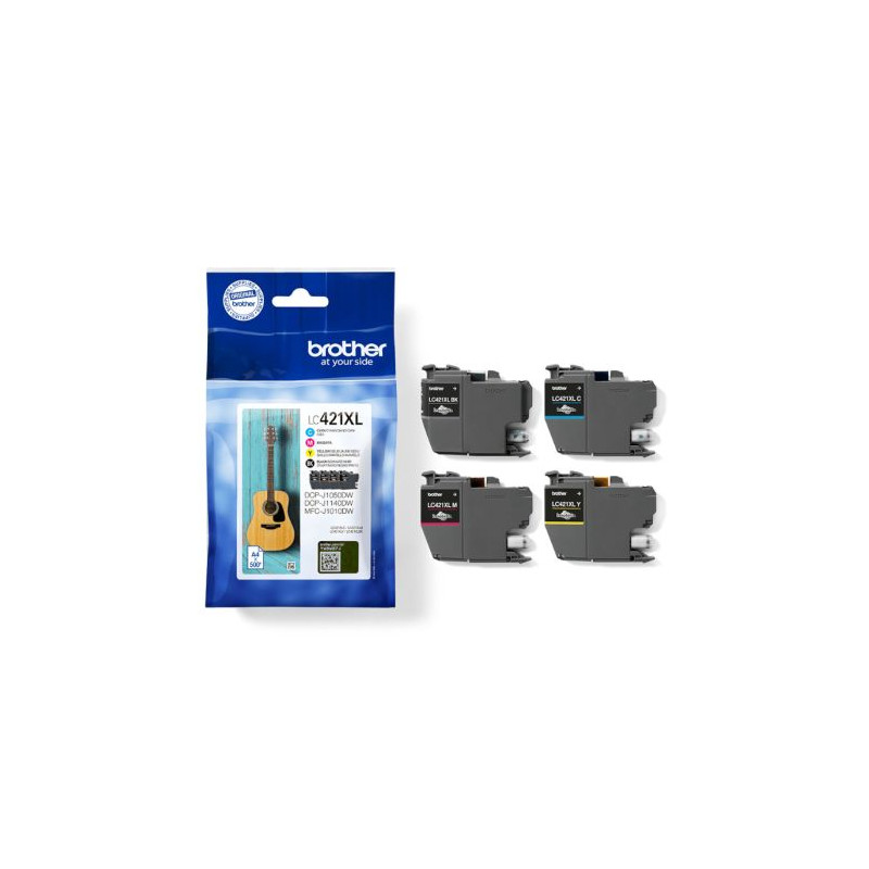 Cartucho Original BROTHER LC421XL BK+C+M+Y - LC421XLVAL [PAG-500]