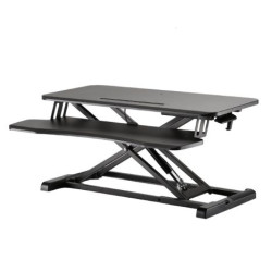 Estación de Trabajo EWENT EW1545 - Altura Ajustable · Bandeja Teclado · PVC · Negro