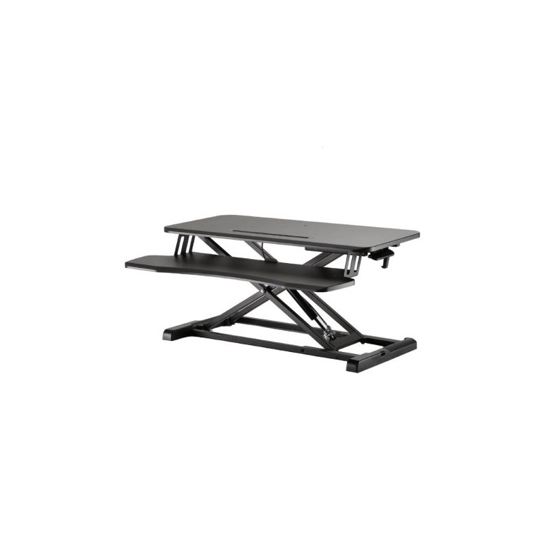 Estación de Trabajo EWENT EW1545 - Altura Ajustable · Bandeja Teclado · PVC · Negro