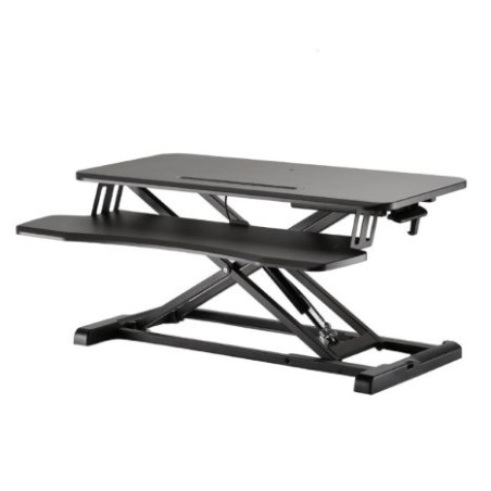 Estación de Trabajo EWENT EW1545 - Altura Ajustable · Bandeja Teclado · PVC · Negro