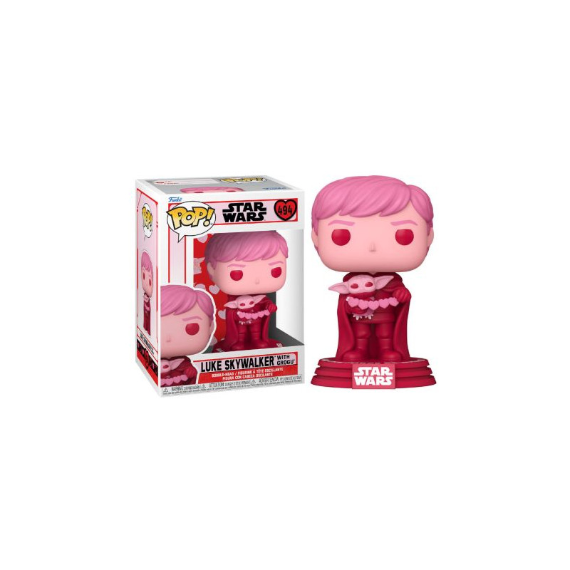 FUNKO POP Luke Skywalker con Grogu 494 - Star Wars San Valentín - 889698601252