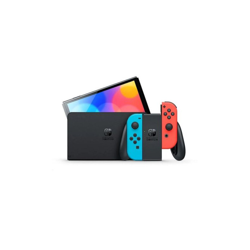 Consola NINTENDO SWITCH Oled 10007455 - Base · 2 Mandos Joy-con · HDMI · Adaptador corriente