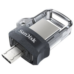 Pendrive SANDISK Dual SDDD3-128G-G46 - 128GB - USB 3.0 · Negro