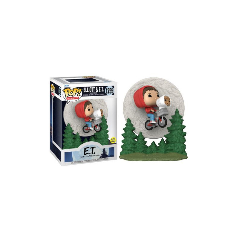 FUNKO POP Elliott y E.T Volando 1257 - E.T El Extraterrestre Brillante en la Oscuridad - 889698507691