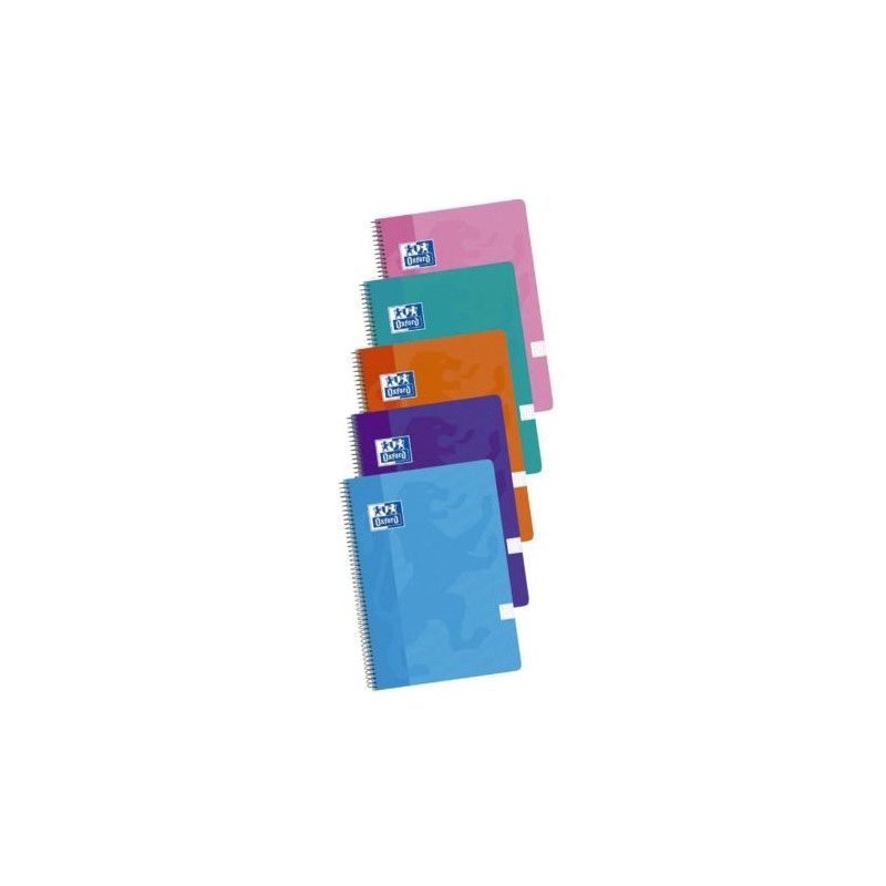 Cuadernos OXFORD 400091366 - 5 Unidades · 80 Hojas · Espiral · 90gr · Tamaño Folio