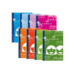 Cuadernos LAMELA 07F005 - 10 Unidades · 80 hojas · Espiral · 70gr · Tamaño Folio · Cuadrícula 5mm