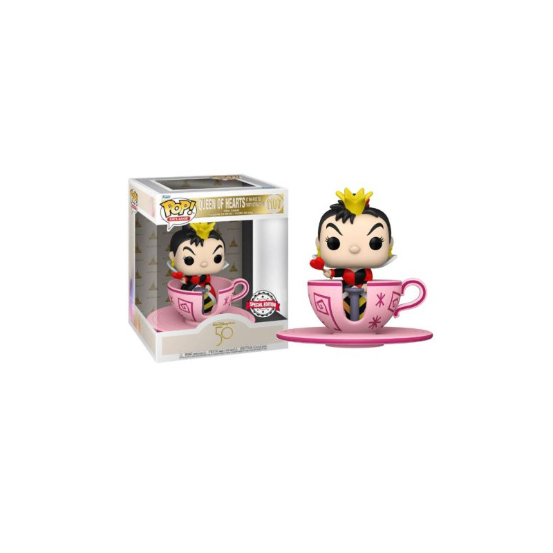 FUNKO POP Reina de Corazones en Taza de Té 1107 - Disney World 50th Edición Especial - 889698589635