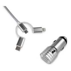 Cargador para Coche SUBBLIM SUB-CHG-4CC001 - 12W · 2 x USB