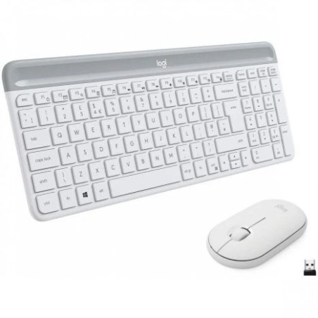 Pack Inalámbrico LOGITECH Slim Combo MK470 920-009199 - USB · Teclado y Ratón · 10m · Blanco