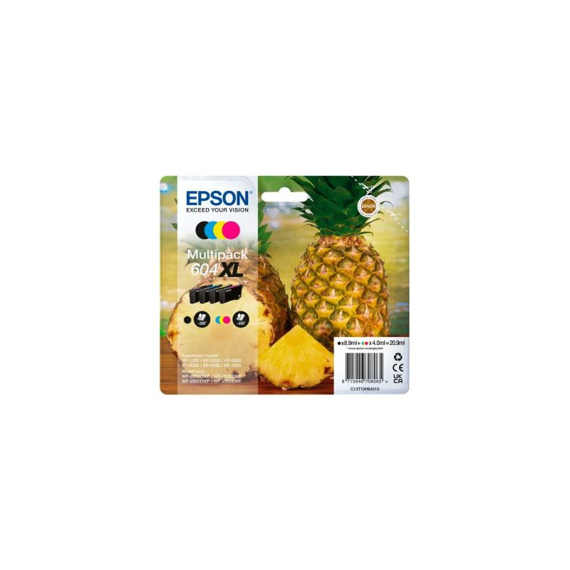 Pack 4 Cartuchos Originales EPSON 604XL BK+C+M+Y - C13T10H64010 [PAG-500]