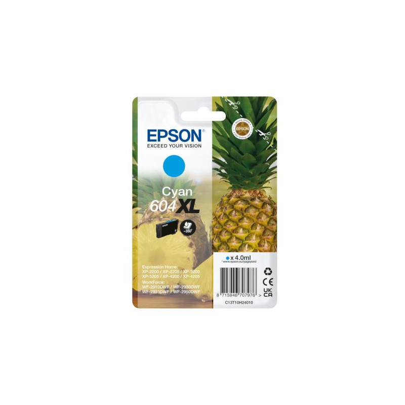 Cartucho Original EPSON 604XL Cian - C13T10H24010 [PAG-350]
