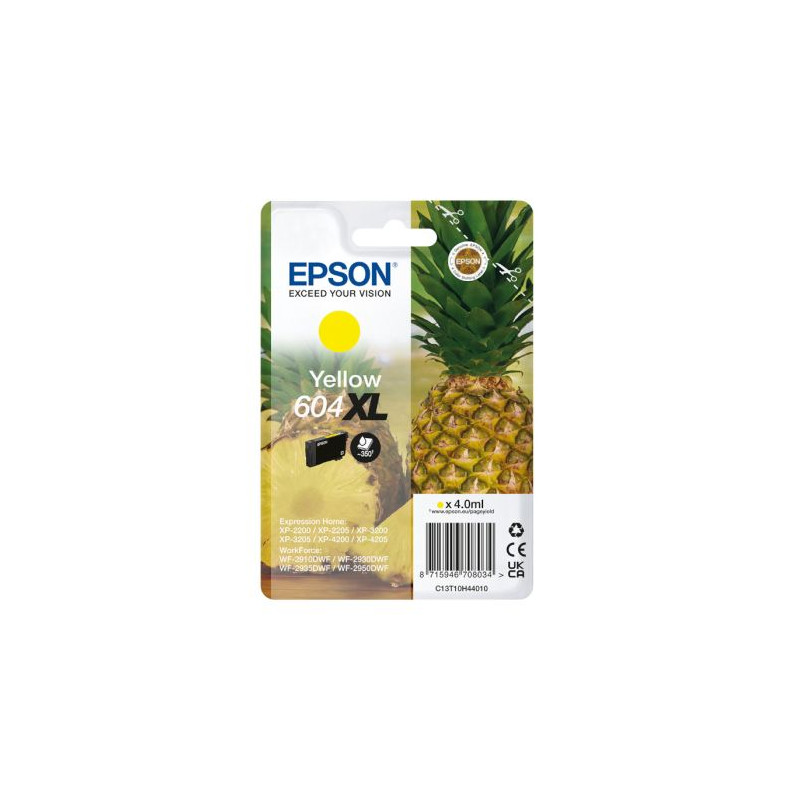 Cartucho Original EPSON 604XL Amarillo - C13T10H44010 [PAG-350]