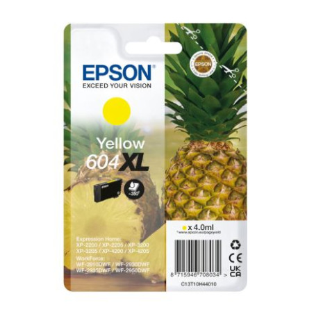 Cartucho Original EPSON 604XL Amarillo - C13T10H44010 [PAG-350]