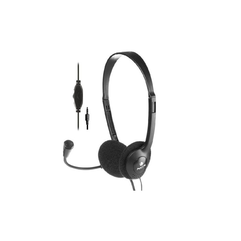 Auriculares Diadema con Cable NGS MS 13 Pro - Jack 3.5mm · Cable 1.8m · Micrófono · Negro