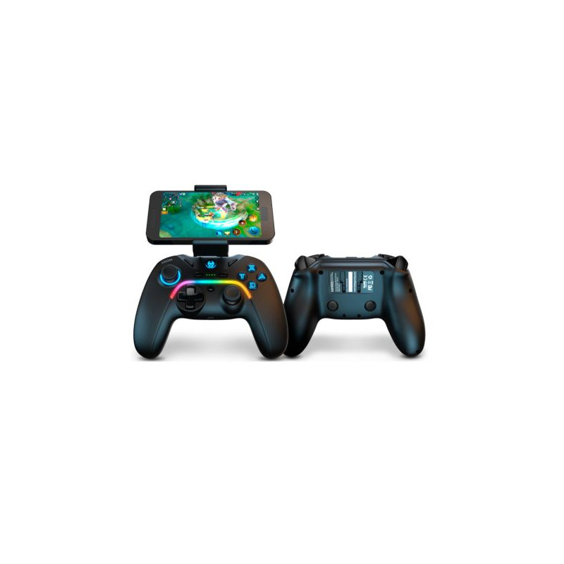 Mando Gamepad KROM Kayros - USB Tipo C · PC · Switch · Android · iOS · LED · Negro