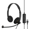 Auriculares con Diadema con Cable de SENNHEISER SC60 - USB · Cable 2 m · Micrófono · Negro