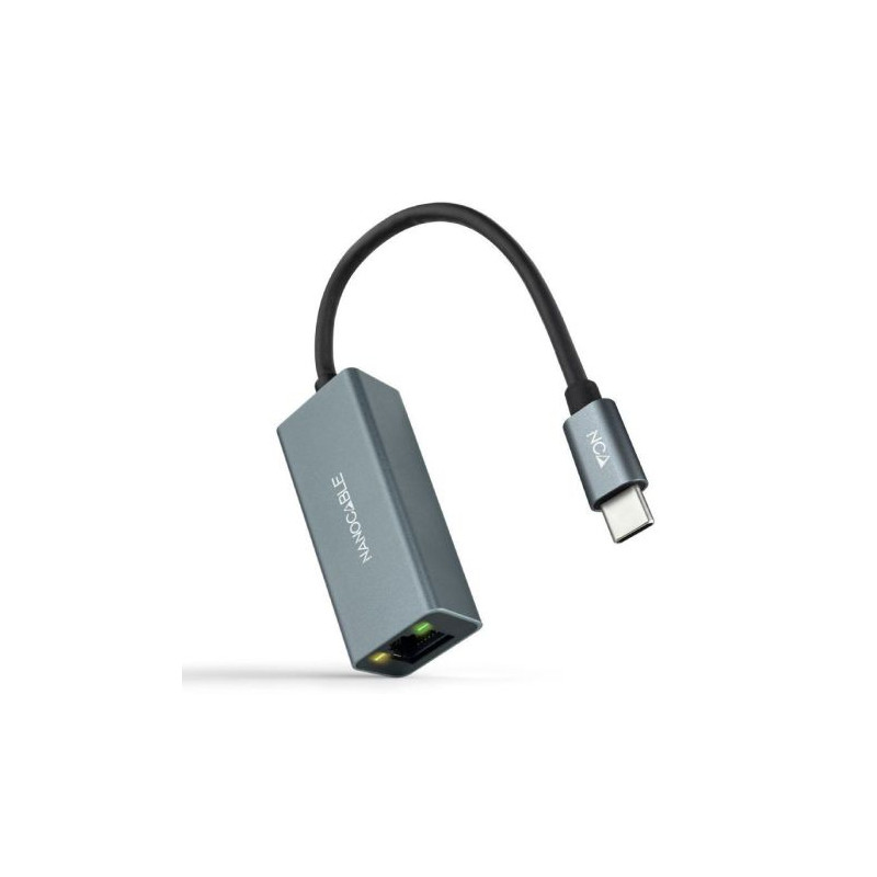 Adaptador USB Tipo C a RJ45 - 0.15m · Gris