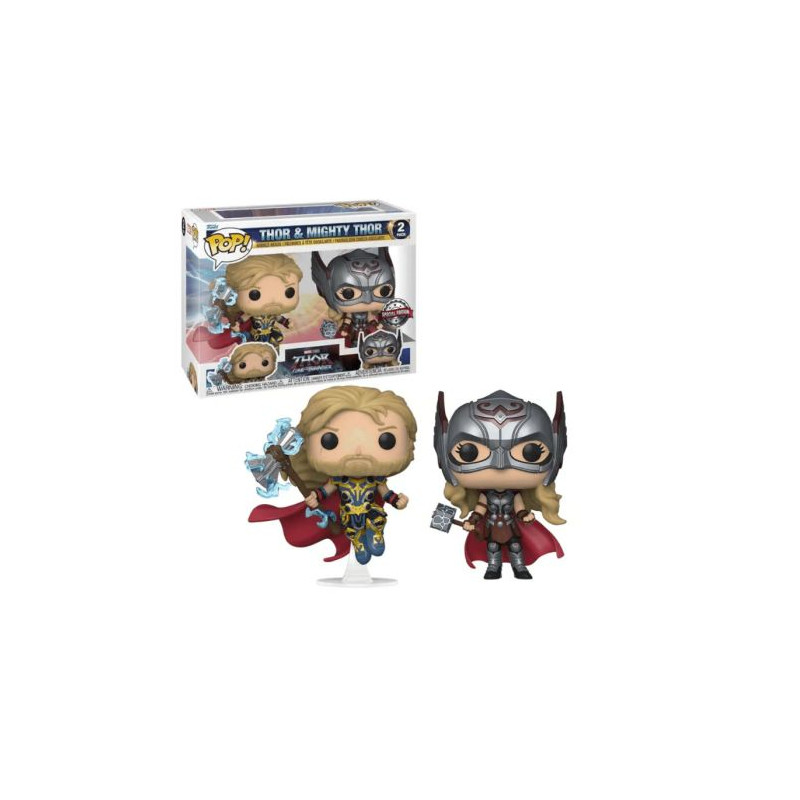 Pack 2 FUNKO POP Thor & Mighty Thor - Thor: Love and Thunder - 889698631761