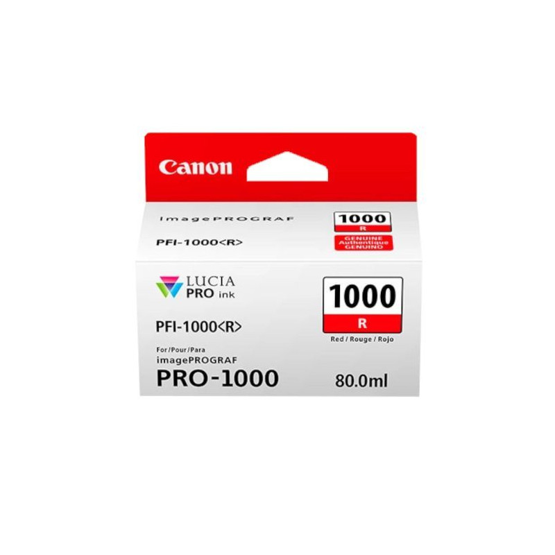 Cartucho  Original CANON PFI-1000 Rojo - 0554C001 [PAG-3165] [ML-80]