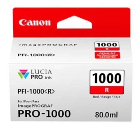Cartucho  Original CANON PFI-1000 Rojo - 0554C001 [PAG-3165] [ML-80]