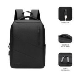 Mochila para Portátil SUBBLIM City Backpack SUB-BP-2BL2002 - 15.6 · USB · Negro