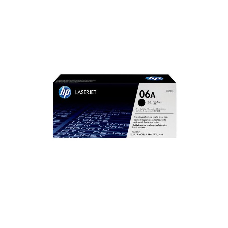 Toner Original HP 06A Negro - C3906A-REF Embalaje Deteriorado [PAG-2500]