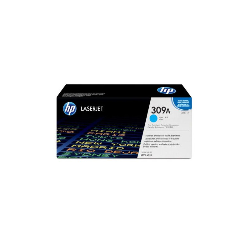 Toner Original HP 309A Cian - Q2671A-REF Embalaje Antiguo [PAG-4000]