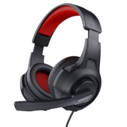 Auriculares de Diadema con Cable TRUST GAMING 24785 - Jack 3.5mm · Cable 2m · Micrófono · Negro/Rojo