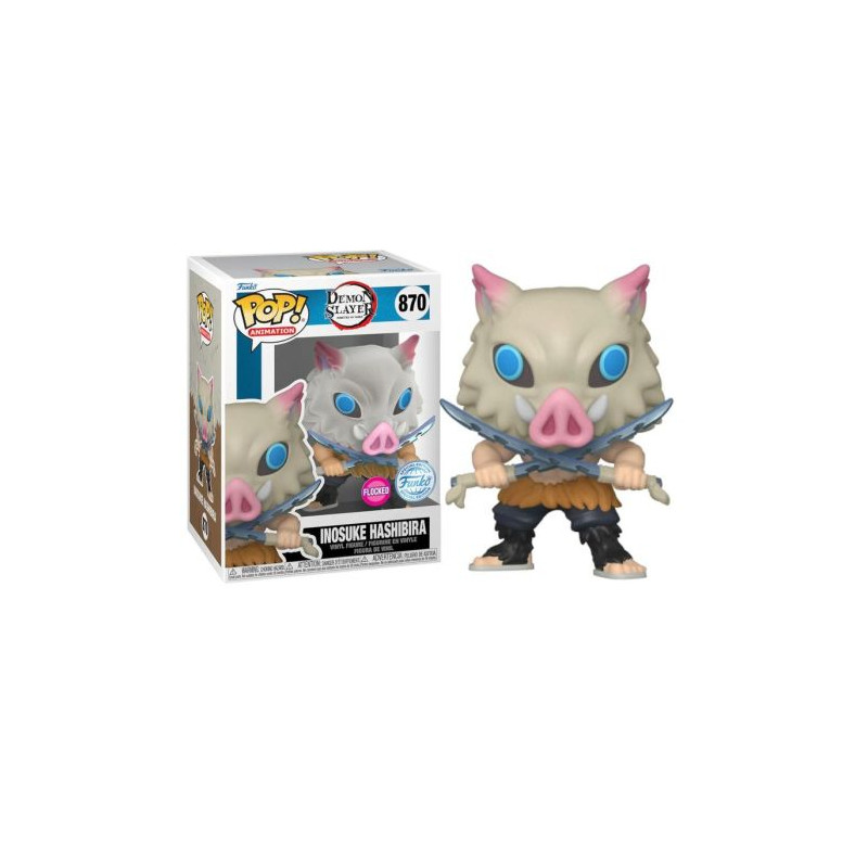 FUNKO POP Inosuke Hashibira 870 - Demon Slayer Edición Especial Terciopelo - 889698744621