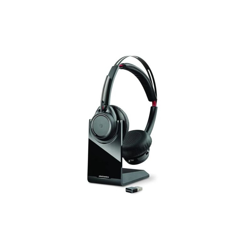 Auriculares Inalámbricos con Soporte PLANTRONICS Voyager Focus - BT 4.0 · USB · Micrófono · Negro