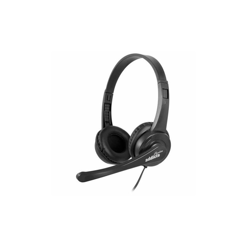 Auriculares Diadema con Cable NGS VOX505USB - Cable 1.8m · Micrófono · Negro
