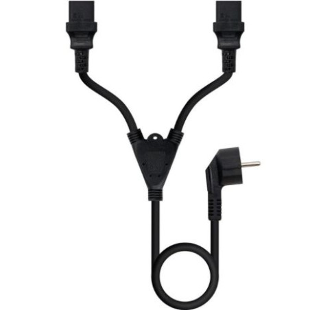 Cable de Alimentación CEE7/M a 2xC13/H - 1.8m · Negro
